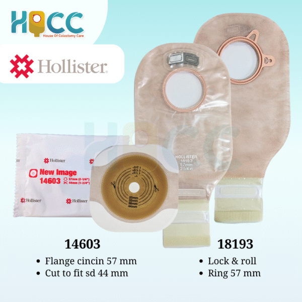 Hollister Kantong Kolostomi 2 Pieces Ring 57 MM Paket - Gambar 2