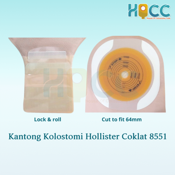 Kantong Kolostomi / colostomy bag Hollister coklat 8551 - Gambar 3