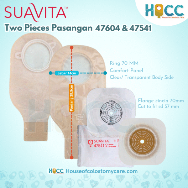 Wafer Skin Barrier Suavita Kantong Pasangan Clear Opak Ring 70 MM Set - Gambar 2
