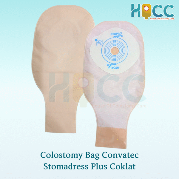 CONVATEC STOMADRESS PLUS COKLAT COLOSTOMY BAG / KANTONG KOLOSTOMI - Gambar 4